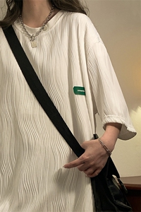 1中性风弧形设计短袖T恤男大码情侣男士短袖T恤男DT8765P30控49图片