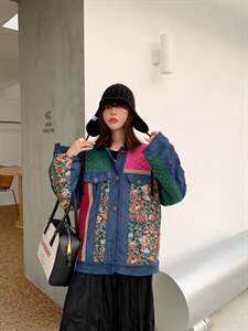 拼接外套图片