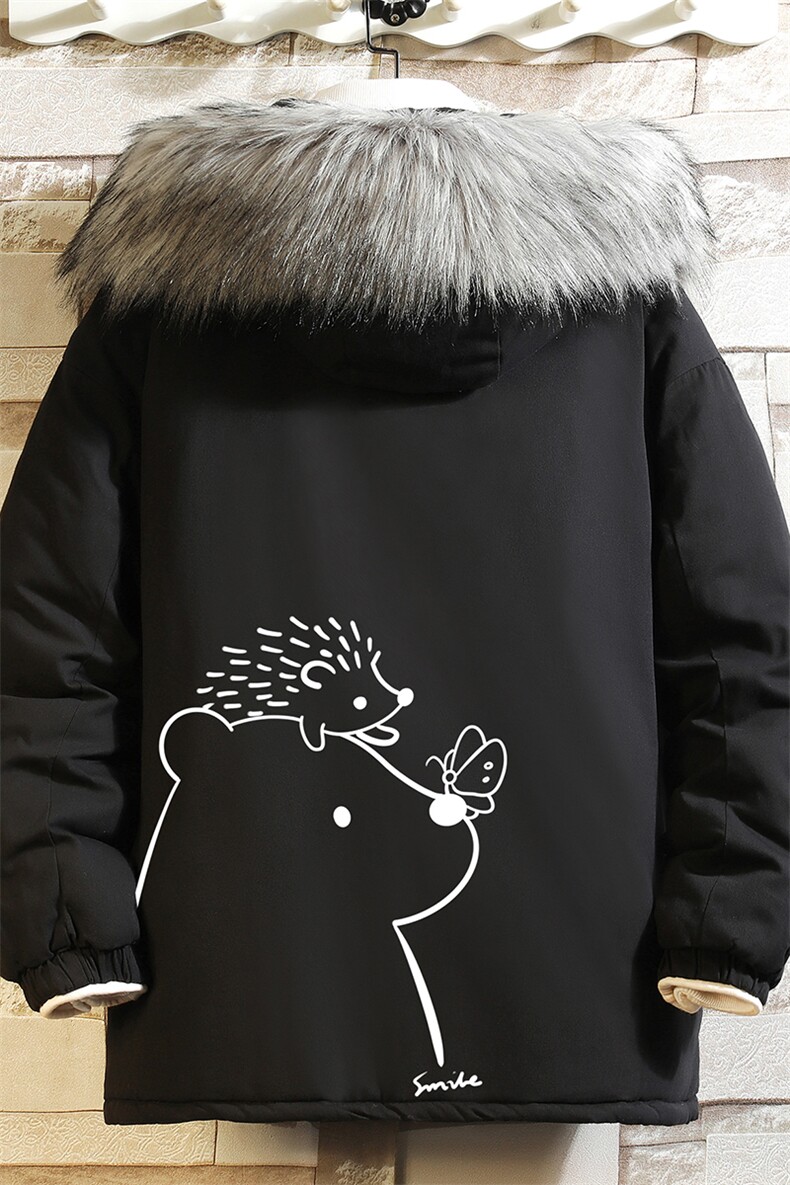 MM48166-P130冬季大毛领衣男士大码加厚袄男服砖墙,男装棉衣,电商A040A