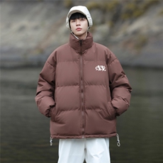 港风23新款冬季时尚百搭立领加厚棉服外套MY62061P85控118，男装棉衣，电商A268A
