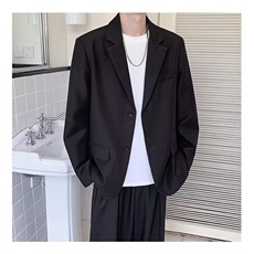 cleanfit垫肩外套男高级感春季休闲西装男潮牌痞帅英伦雅痞风西服，男装西服套装，星座813-2