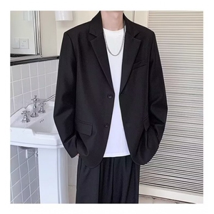 cleanfit垫肩外套男高级感春季休闲西装男潮牌痞帅英伦雅痞风西服图片