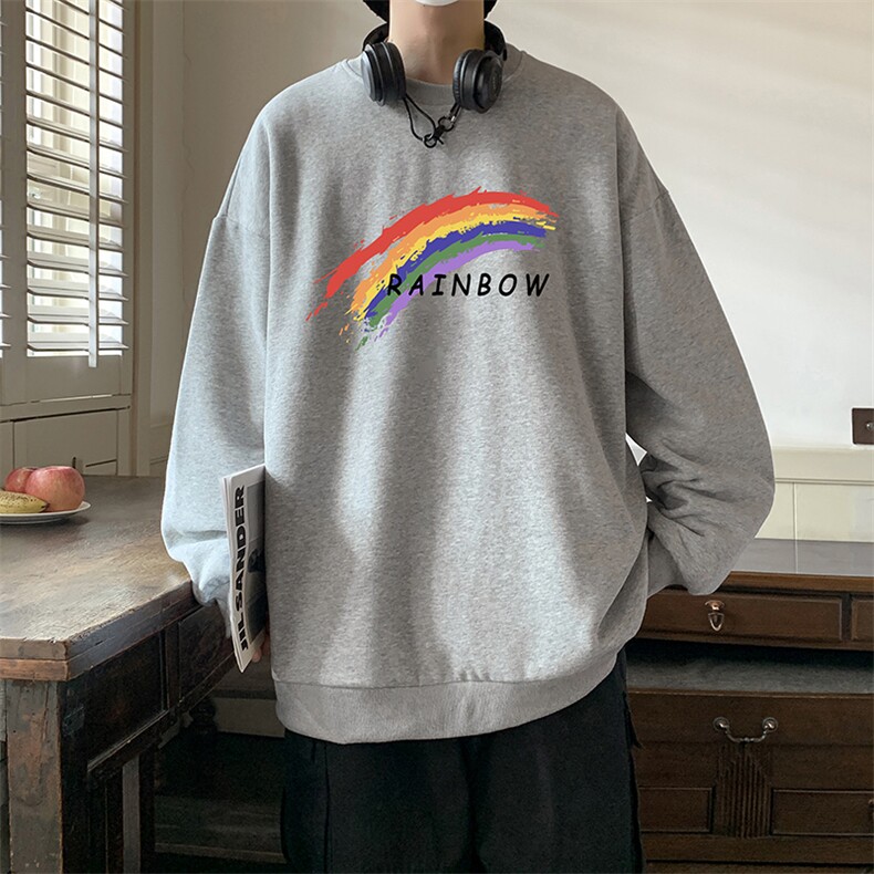 圆领卫衣男大码加厚加绒长袖t恤男S6064-P28加绒款-P33,男装卫衣,电商A040