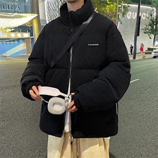 2023男冬季新款灯芯绒保暖棉衣防风宽松加厚大码棉服外套BYM09P85，男装棉衣，电商A086
