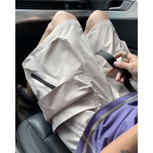 美式工装短裤男夏宽松速干裤潮牌大口袋男士休闲五分裤K6374-P38图片