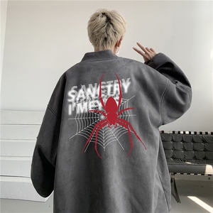 23秋款美式复古麂皮绒飞行棒球服男女夹克外套JF3305-P80控108图片
