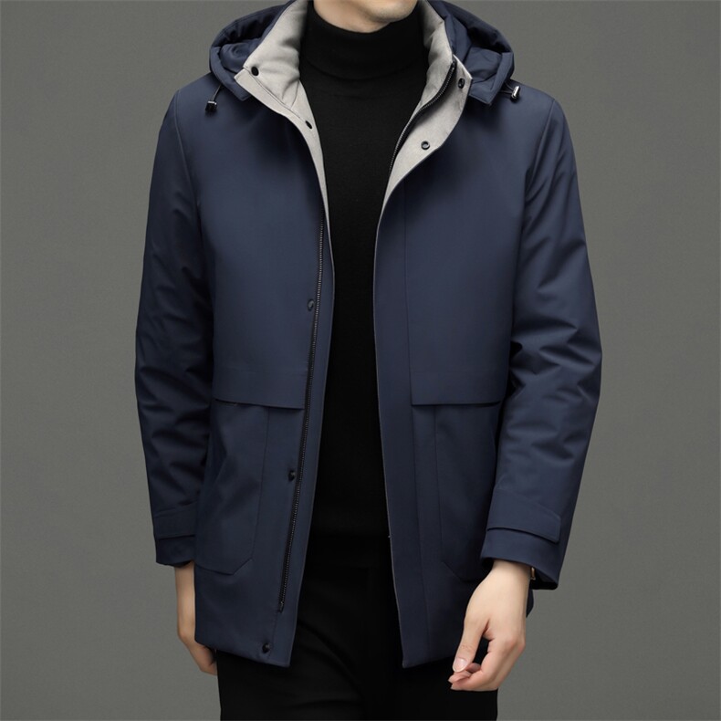 CSYR97700钱塘2020-2中年男士冬季厚款有帽时尚休闲羽绒服P320,男装羽绒服,钱塘207-2