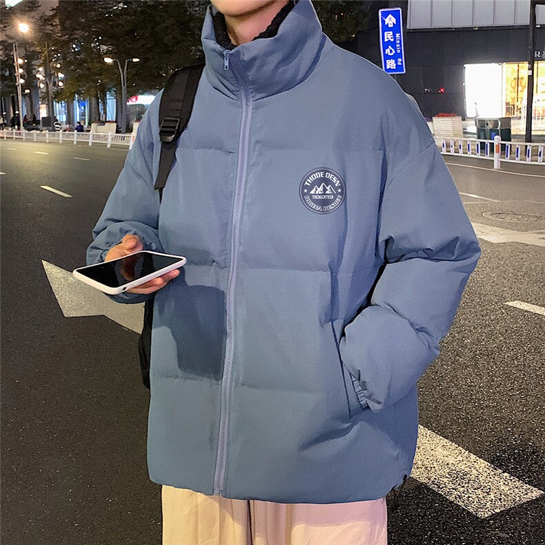 秋冬新款韩版加绒加厚保暖立领宽松棉服外套男MY2050P95控118,男装棉衣,电商A268A