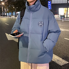 秋冬新款韩版加绒加厚保暖立领宽松棉服外套男MY2050P95控118，男装棉衣，电商A268A
