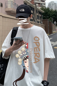 DX17161-P20 纯短袖t恤男大码半袖打底衫宽松体恤衫 港风图片