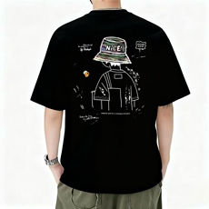 1506/QL4510/P33夏季新款潮牌宽松痞帅圆领百搭显瘦上衣短袖男士，男装T恤，星座1506