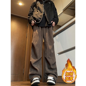 加绒加厚灯芯绒休闲裤半松紧伞兵裤 K8410特P55控88 有常规款图片