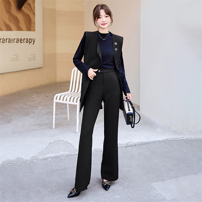 高级感洋气外套百搭显瘦西装裤腰带三件套女早秋新款时尚洋气套装,女装套装/套裙,尚娜萱