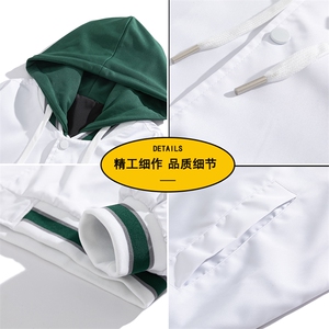 2023春夏款假两件夹克男潮牌ins连帽外套宽松情侣棒球服A5188-P70图片
