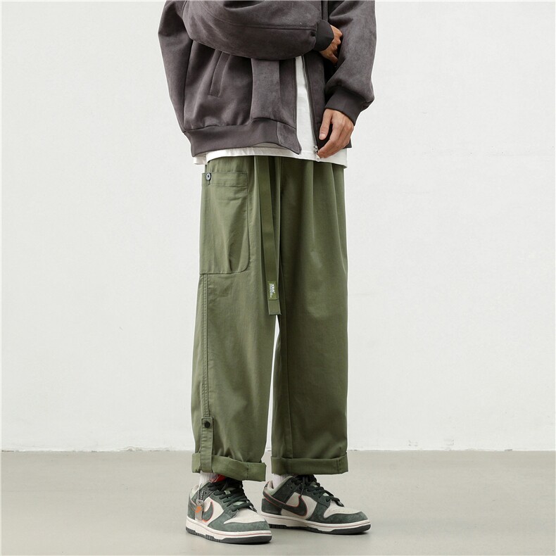 秋季新款搭扣飘带工装裤M~5XL XZ604-KG59-P60控78图片