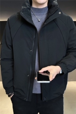 9803-M-3XL-P205店主风冬季休闲纯色男士羽绒服立领简约百搭外套，男装羽绒服，电商B255