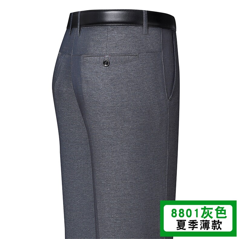 CY9909钱塘2020-2高品质中老年休闲西裤男装宽松直筒裤高腰P33图片