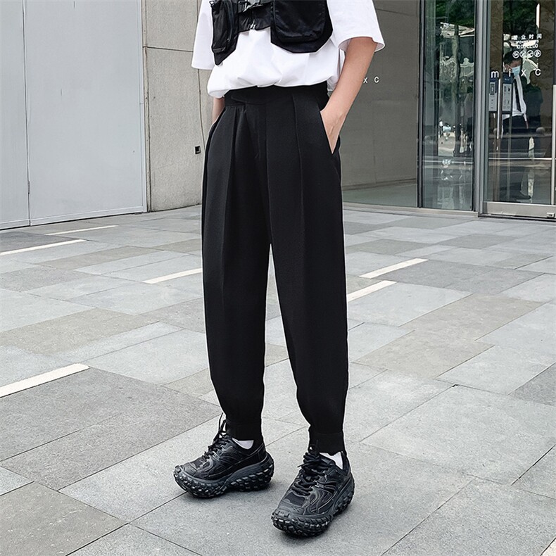 束脚裤子男韩版潮流春夏季小西裤男士宽松阔腿垂感西装裤休闲长裤，男装西裤，星座505-2（原电商A260-1)