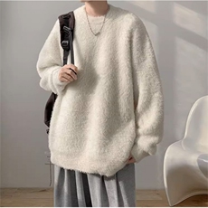 TP26-P26软糯圆领毛衣男秋冬韩系马海毛针织衫慵懒高级感外套，男装针织衫/毛衣，星座1501