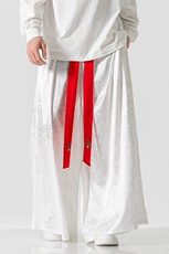 23秋装汉服男女风裤子唐装改良宋裤古风裙裤阔腿裤K240/P75，男装民族服装，钱塘713