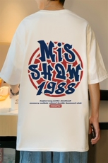 T577P26夏季新款港风纯棉短袖T恤ins衣服宽松半袖体恤上衣，男装T恤，星座304A