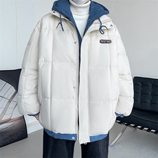 冬季加厚连帽棉服男格子假两件棉衣潮流棉袄青年A266-WMY2311-P75，男装棉衣，电商A266