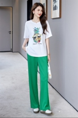 云南三亚旅游穿搭亲子装夏一家三口家庭套装棉t恤半身裙洋气母女，女装套装/套裙，火爆靓佳人