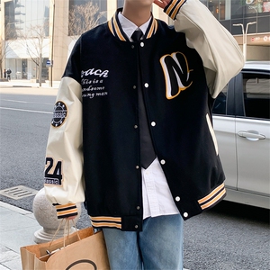 秋款棒球服夹克外套男潮牌潮流字母刺绣情侣学生22119-P70控118图片