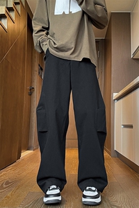 8XL-M春季弯刀裤工装裤子男美式高街马吉拉西裤阔腿直筒KZ009P58图片