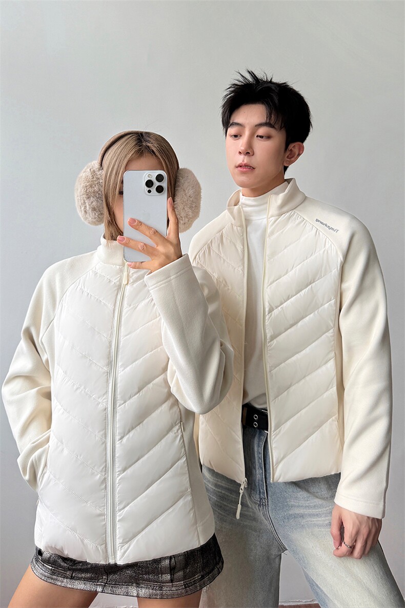 轻薄排骨羽绒服男女款冬季美式立领运动棉服小众设计感骑行防寒服,男装羽绒服,电商A102