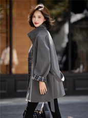 2025新款秋装时尚潮流百搭短款风衣，女装风衣，姿萝菲