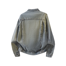 图小众设计解构短款牛仔外套高级感垫肩夹克A025-GY68639-P78，男装工装外套，电商A025