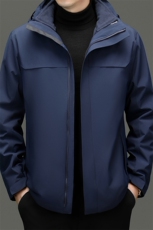中青年男士户外羽绒服冲锋衣可拆卸三合一防风防水登山服外套夹克，男装夹克，电商B212（原钱塘6029）