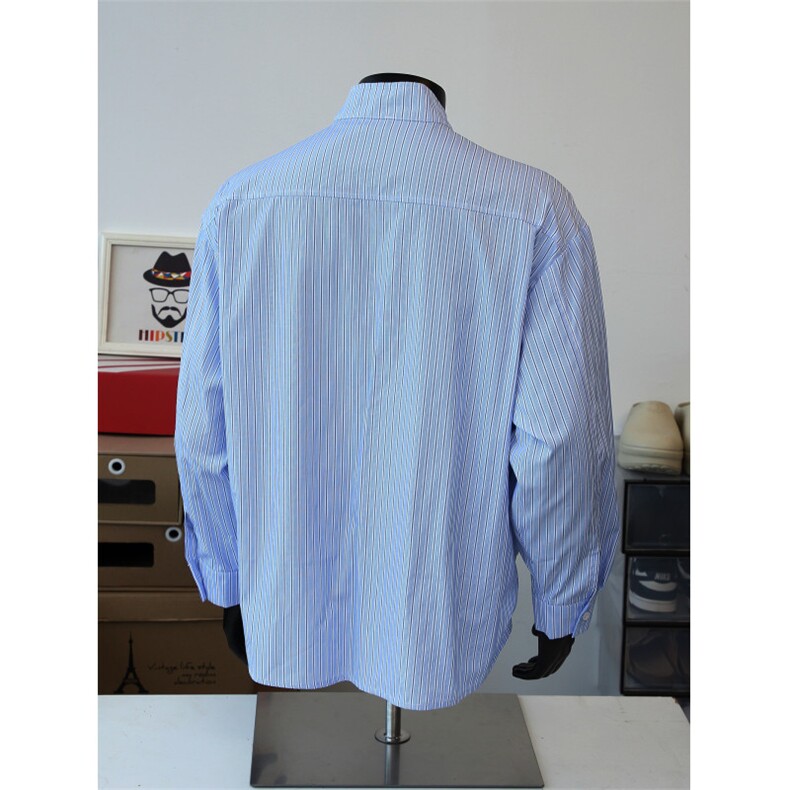 条纹假两件翻领衬衫，A061-AC01604-特P65-假模，男装衬衫，电商A061