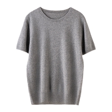 2025年秋季新款圆领针织半袖休闲通勤舒适，女装羊绒衫，濮尚羊绒