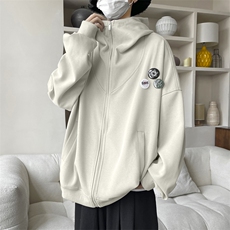 F29-P55美式街头开衫卫衣男2024秋季潮牌宽松拉链运动上衣外套，男装卫衣，星座512-6