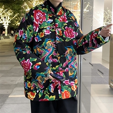 MY207风盘扣加厚保暖东北大花棉衣外套大码男女特色花棉袄潮，男装棉衣，星座115A(原星座507）