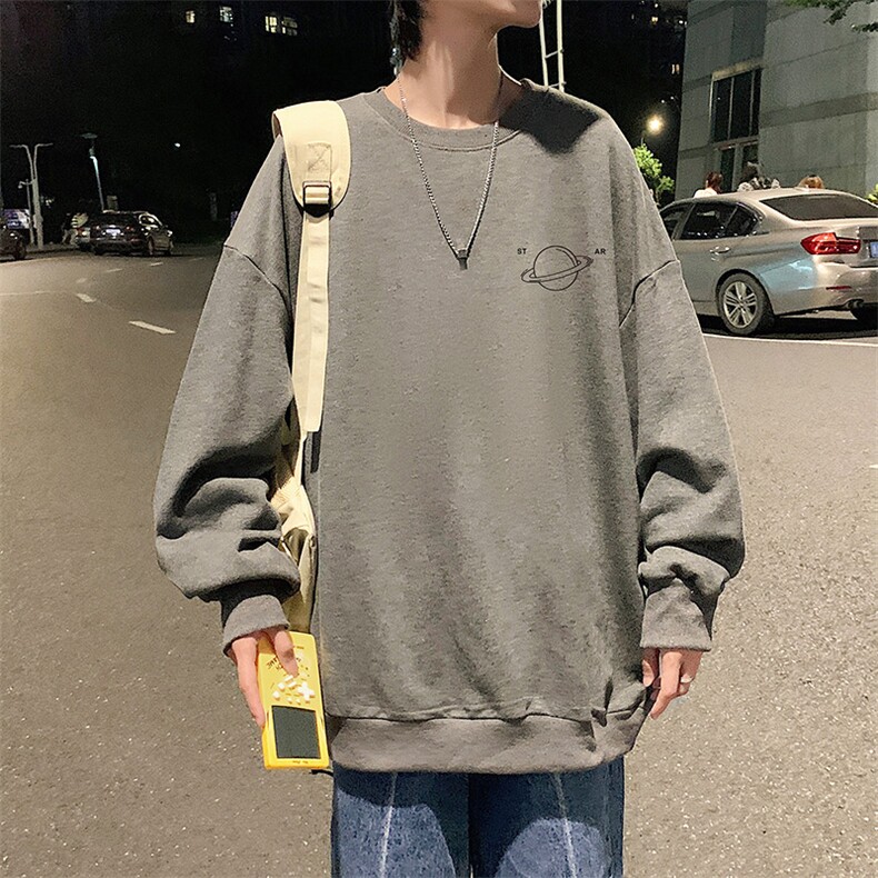 S6238-P28秋季圆领卫衣男大码韩版宽松长袖外套,男装卫衣,电商A040