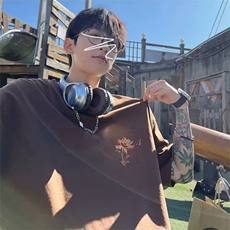 纯棉2025新中式潮短袖t恤男款夏季新款潮牌短袖宽松休闲上衣ins，男装T恤，星座1210-1