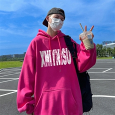 抖音得物供货可提供视频春装重磅美式宽松连帽卫衣DL2437，男装卫衣，电商A486-1