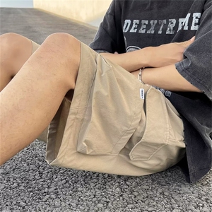 美式工装五分裤男夏季高街多口袋短裤宽松直筒运动裤D5018-p28图片