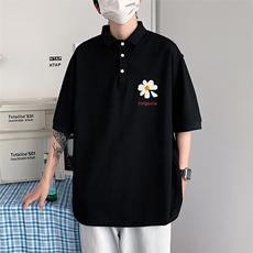 PL57059-P35翻领短袖polo衫男大码胖子半袖t恤男有领保罗衫模特，男装Polo衫，电商A040
