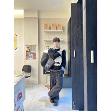 欧美小众高级感毛衣男宽松氛围感圆领套头针织衫情侣上衣，男装针织衫/毛衣，星座1210-1