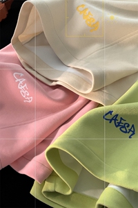 夏季新款字母印花多巴胺短裤平铺宽松 M~4XL XZ604-DK806-P35控48图片