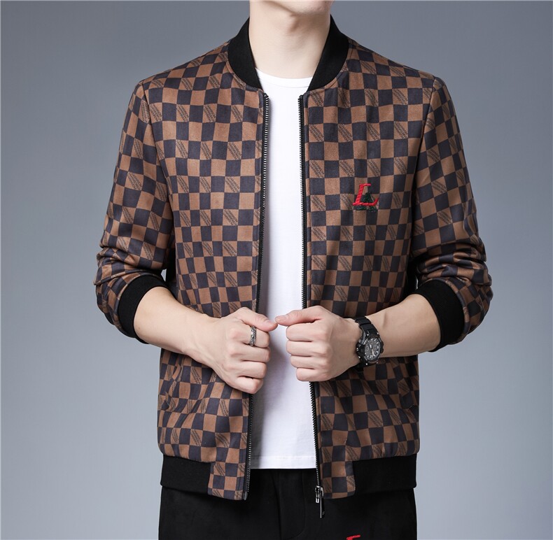 秋冬季外套2023新款潮流休闲厚款夹克秋装中年外套ZL10918-P150，男装夹克，电商B212（原钱塘6029）