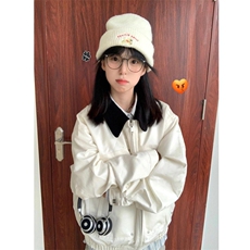 现货得物二开复古外套古着vintage哈灵顿底特律夹克JK1292-P105，男装夹克，星座1103-3