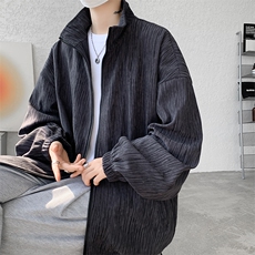 现货JK10071-特批55夏季大码灯芯高品质夹克外套宽松情侣上衣，男装夹克，电商A059