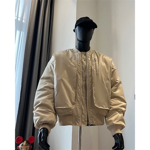 复古棒球服棉衣男冬季短款棉服工装飞行服夹克XZ514-2-MY005-P118图片