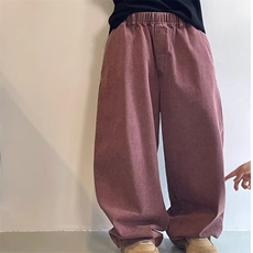 W8930-P50网图现货酒红色小火焰刺绣牛仔裤美式弯刀廓形裤子，男装牛仔裤，星座1608-2