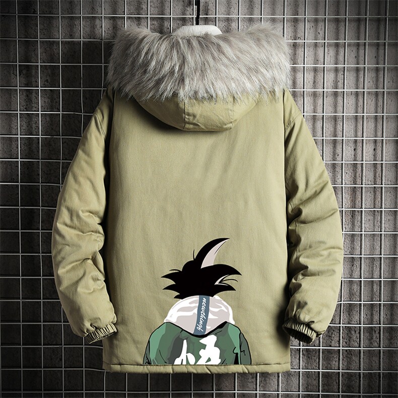 MM48005-P130冬季大毛领衣男士大码加厚袄男服网格挂拍,男装棉衣,电商A040A